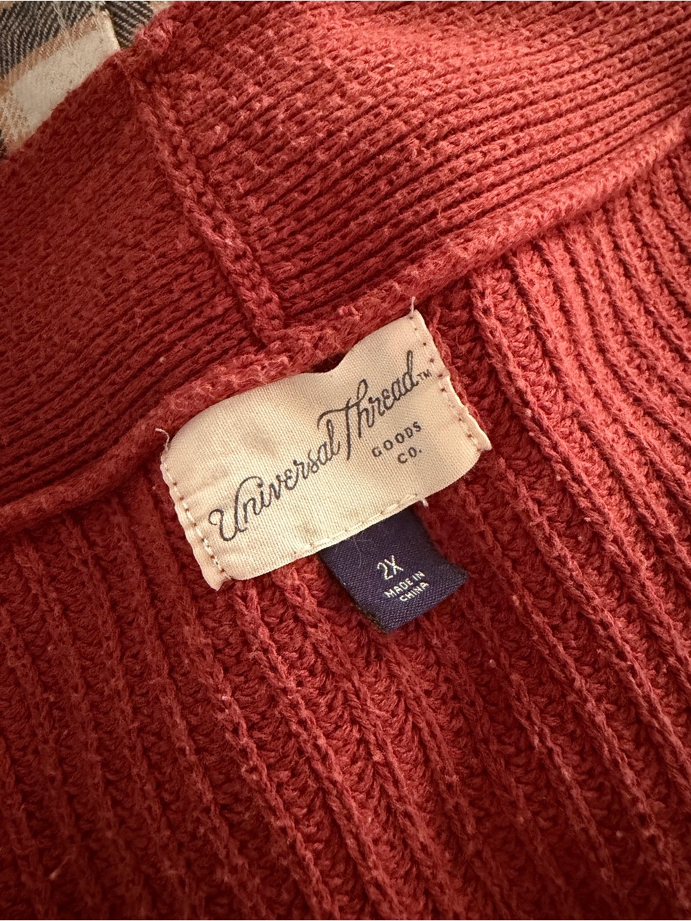 Universal Thread Open-Front Cardigan in Rust - Picture 3 of 3
